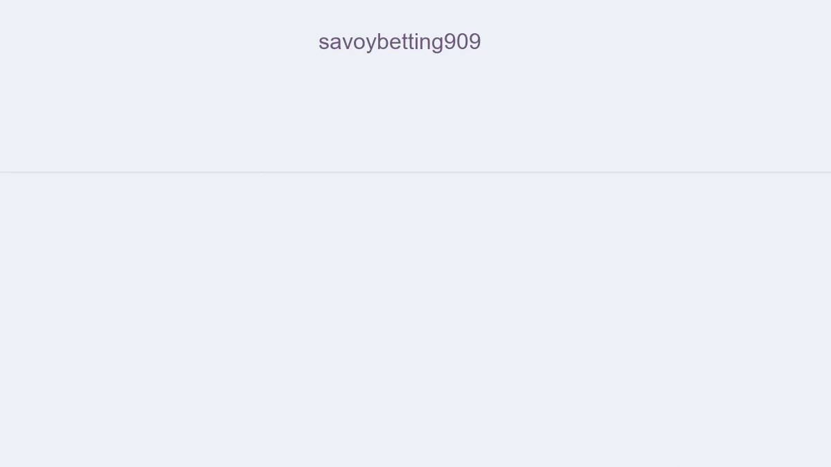 Savoybetting909